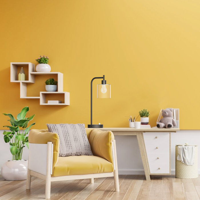 Latitude Run® Desk Lamp With USB Ports, and 2 Bulbs Included & Reviews